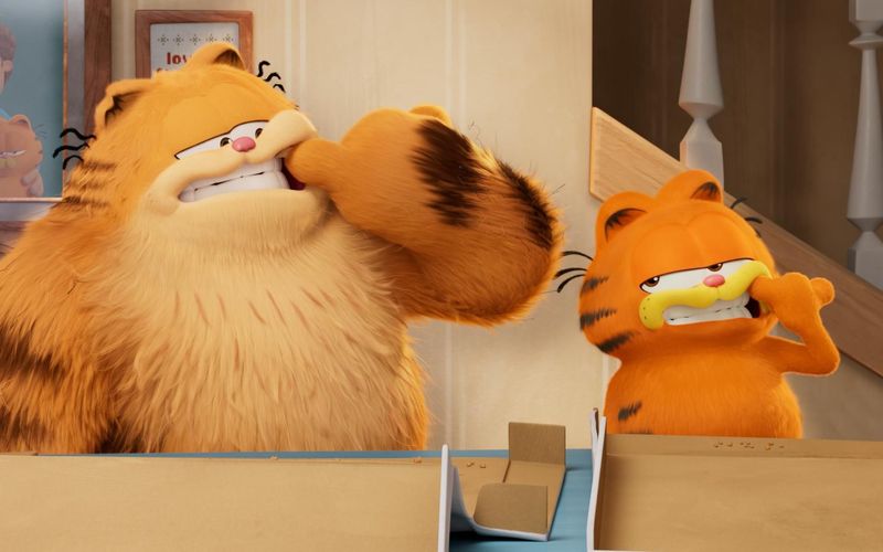 Die Ähnlichkeit ist nicht zu übersehen: In "Garfield: Eine extra Portion Abenteuer" trifft der berühmte Kater auf seinen Vater.