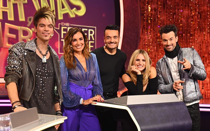 Brachten "Denn sie wissen nicht, was passiert" nicht die erhofften Quoten, von links: Chris Ehrlich, Jana Ina und Giovanni Zarrella, Michelle Hunziker und Andreas Ehrlich.