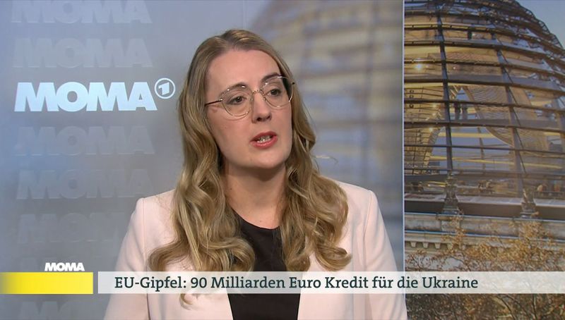 Katharina Dröge hat im ARD-Moma über den 90-Milliarden-Euro-Kredit für die Ukraine gesprochen.