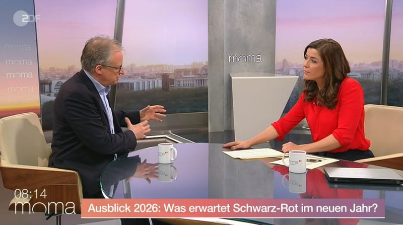 Im Gespräch mit Eva-Maria Lemke wagte Politikwissenschaftler Albrecht von Lucke im ZDF-Moma eine Jahresbilanz.