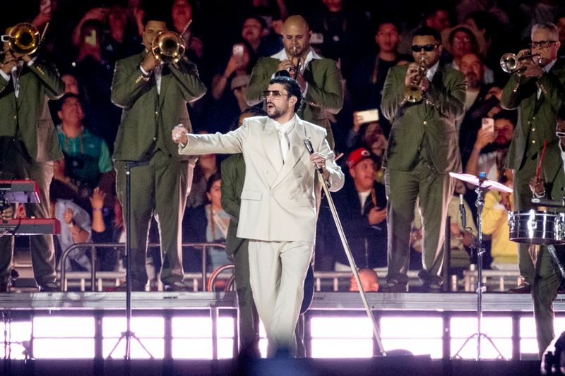 Auf den Sänger Bad Bunny richten sich in der Halbzeitshow alle Blicke.