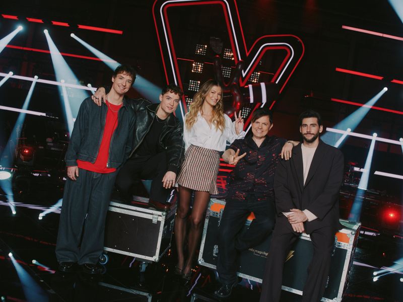 Von links: HE/RO, Leony, Michael Patrick Kelly und Alvaro Soler sind die Coaches der 14. Staffel "The Voice Kids".