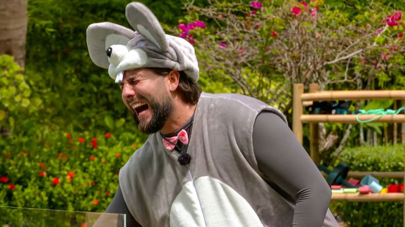 Nicht nur beim Kapitässpiel im Mauskostüm wird es schmerzhaft für Maurice: Beim ersten Teamspiel verletzt sich der "Löwe" böse an der Schulter.