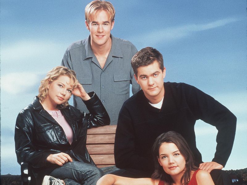Der Cast der Serie "Dawson's Creek", von links: Michelle Williams, James Van Der Beek, Joshua Jackson und Katie Holmes.