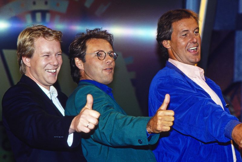 In der SAT.1-Fußballsendung "ran" war Reinhold Beckmann (Mitte) neben Johannes B. Kerner und Jörg Wontorra einer der Moderatoren.