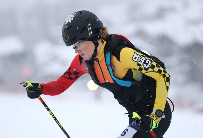 Skimo-Läuferin Tatjana Paller lag lange aussichtsreich im Rennen.