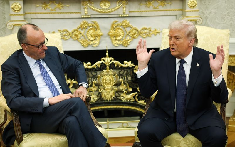 Donald Trump (rechts) empfing Friedrich Merz am Dienstag im Weißen Haus.