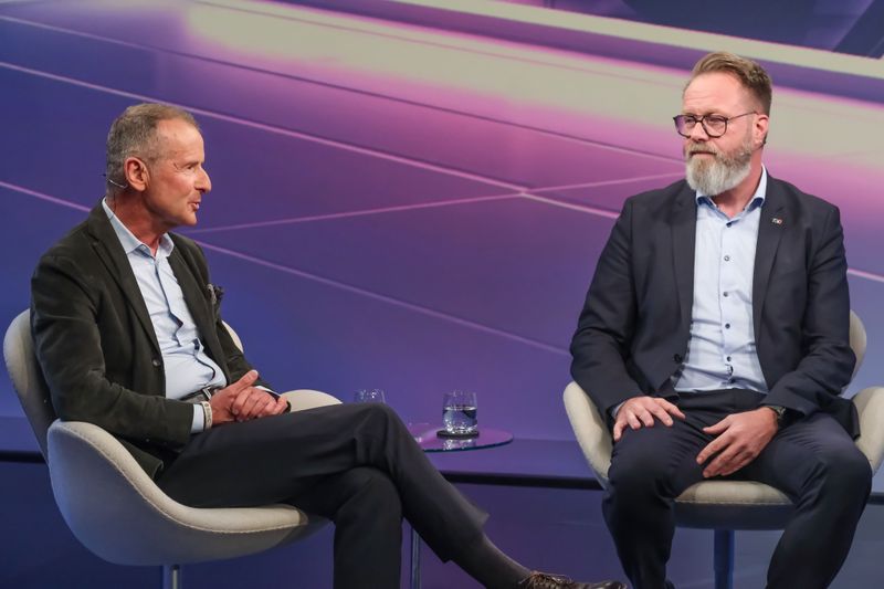 Herbert Diess (links) und Claus Ruhe Madsen sind sich einig, dass Deutschland innovationsfreundlicher werden müsse.