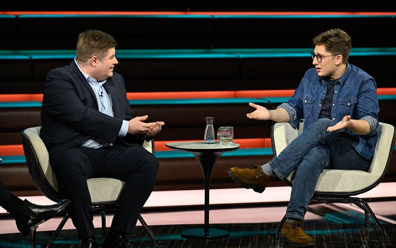 Bei "Markus Lanz" gerieten Johannes Volkmann (links) und Philipp Türmer aneinander, als es um die Zukunft des Industriestandorts Deutschland ging.