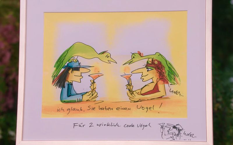 Ein humorvolles Werk von Udo Lindenberg brachte einen hohen Erlös.