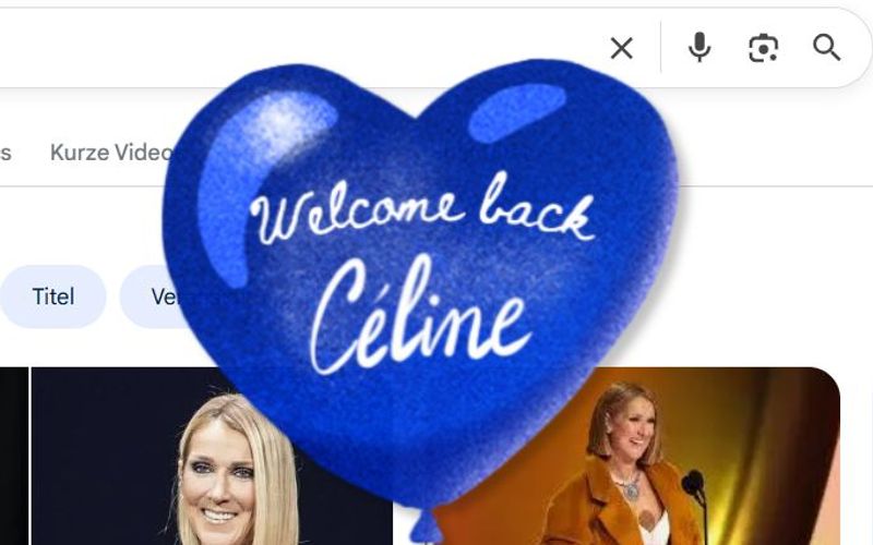 Will man sich bei Google derzeit über Céline Dion informieren, bekommt man ein ganz besonderes Gimmick zu Gesicht.