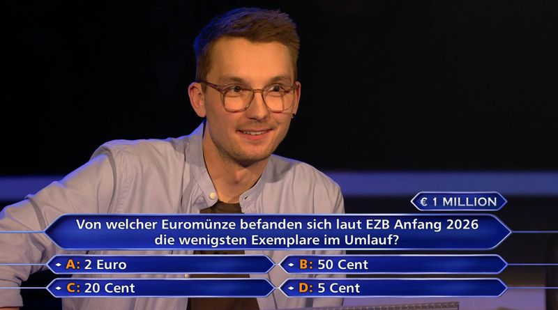 Überhangkandidat Tom Wollnik aus Berlin war der erste Kandidat seit zwei Jahren, der es bis zur Millionen-Frage brachte.