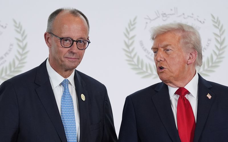 Glaubt man Robin Alexander, verbindet Friedrich Merz (links) und Donald Trump (rechts) eine "gemeinsame Gegnerschaft zu Angela Merkel".
