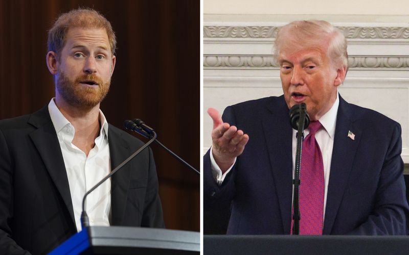 Nach der Kritik von Prinz Harry (links) hat US-Präsident Donald Trump dünnhäutig reagiert.