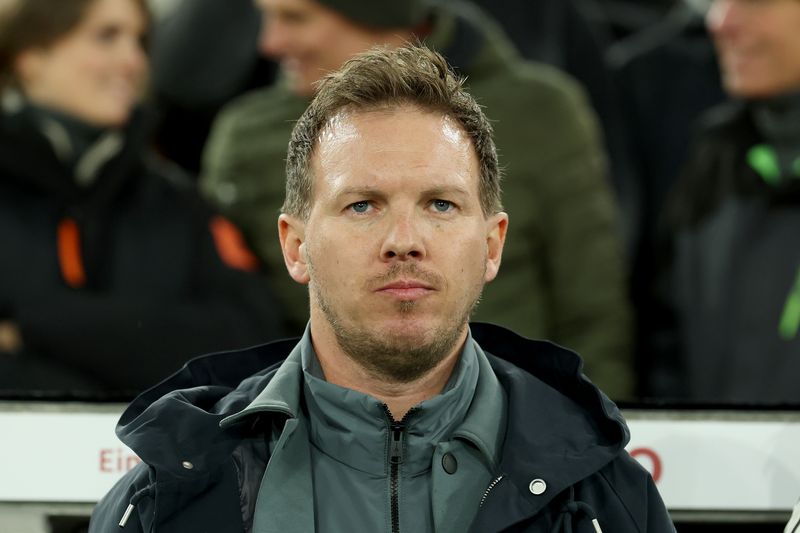 Bundestrainer Julian Nagelsmann beim Testspiel seiner Elf gegen Ghana in Stuttgart am 30. März. Nun geht die Zeit der Vorbereitung zu Ende: Das letzte Testspiel der Deutschen findet - bereits auf amerikanischem Boden in Chicago - gegen Gastgeber USA statt. RTL, das keine Rechte an den eigentlichen WM-Partien hält, überträgt.