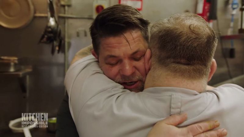 Dank Mälzers Freundschaftsbeweis bringt Diether doch noch ein veganes Gericht auf die Teller.